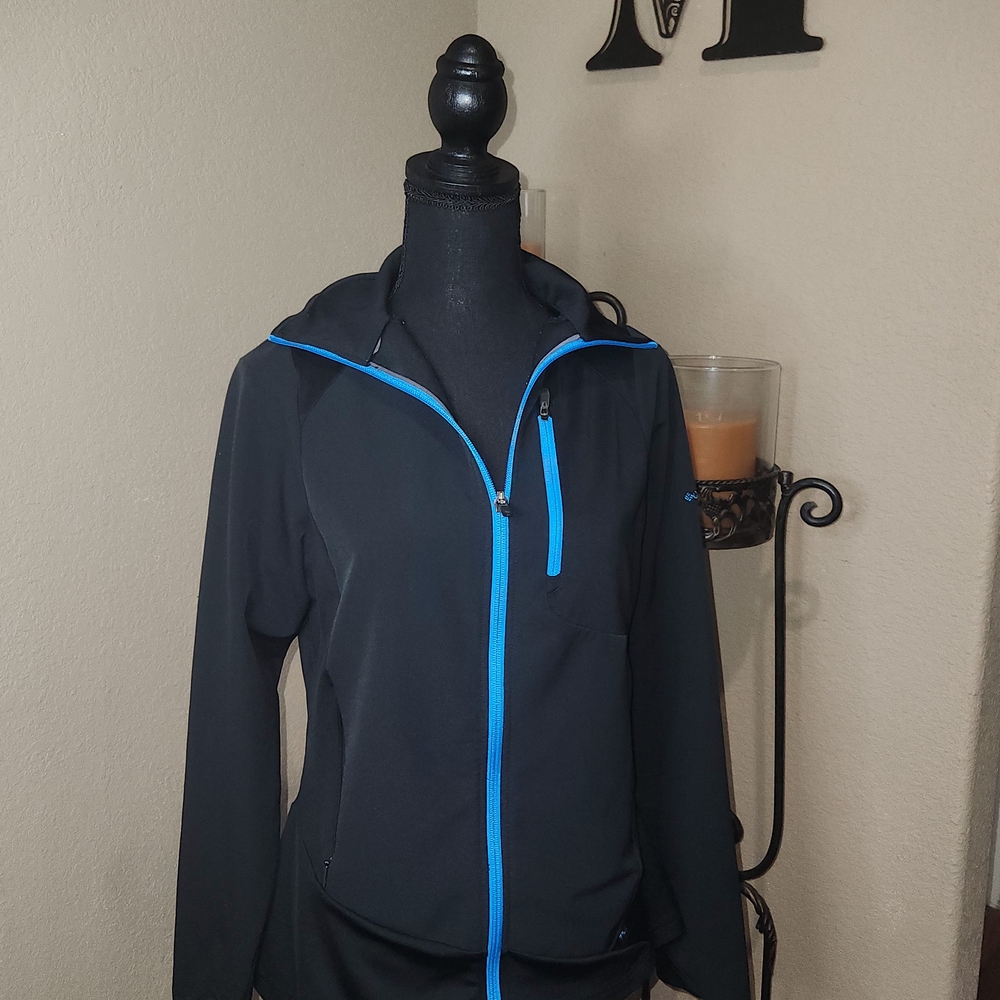 Columbia Trail‎ Twist Women's Black Ski Jacket with Blue Trim - Picture 3 of 10
